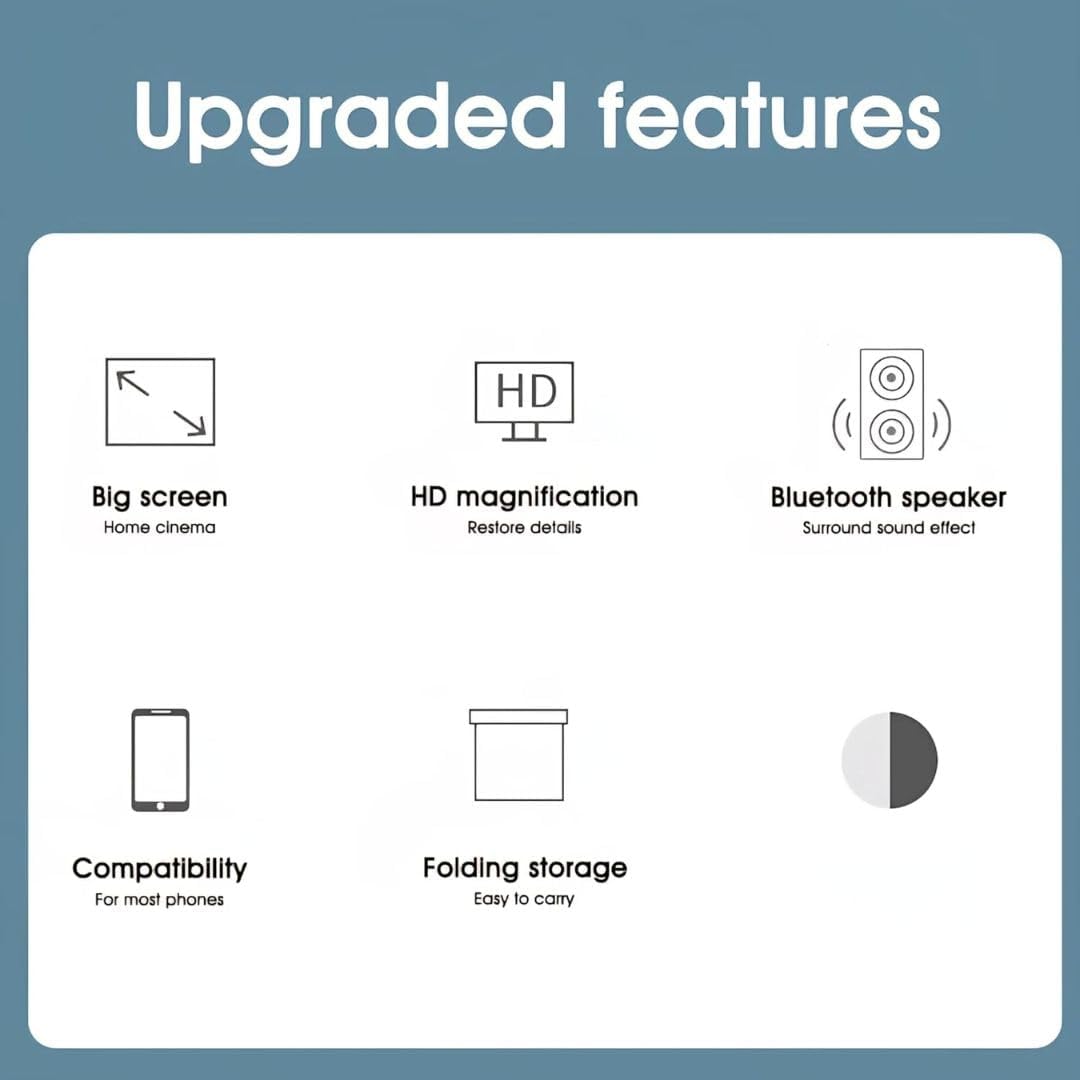 6D Phone Screen Magnifier with Bluetooth Speaker