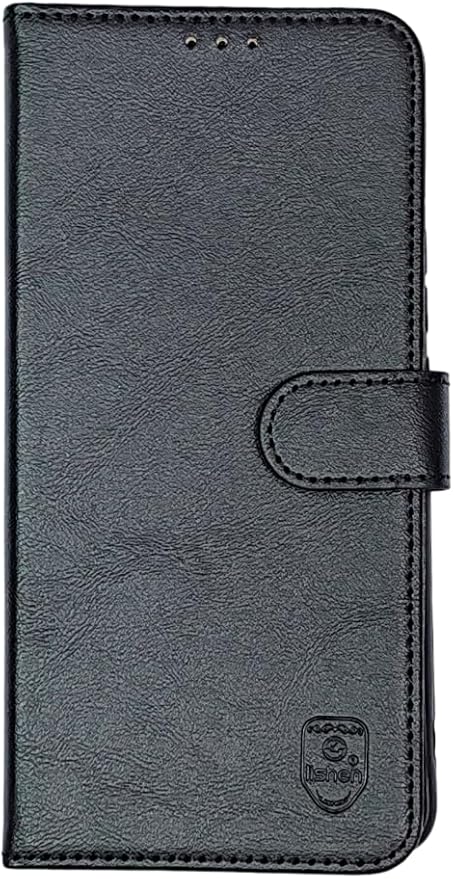Leather Flip Book cover with card Slot Compatible with Samsung Galaxy A55 (Black)