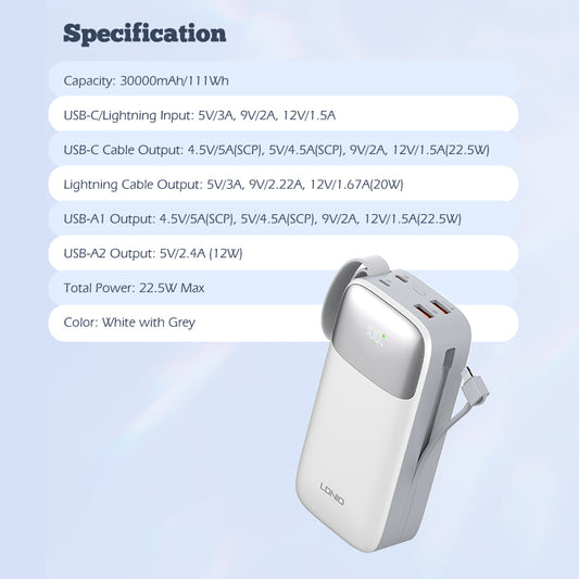 30000mAh Power Bank PQ30