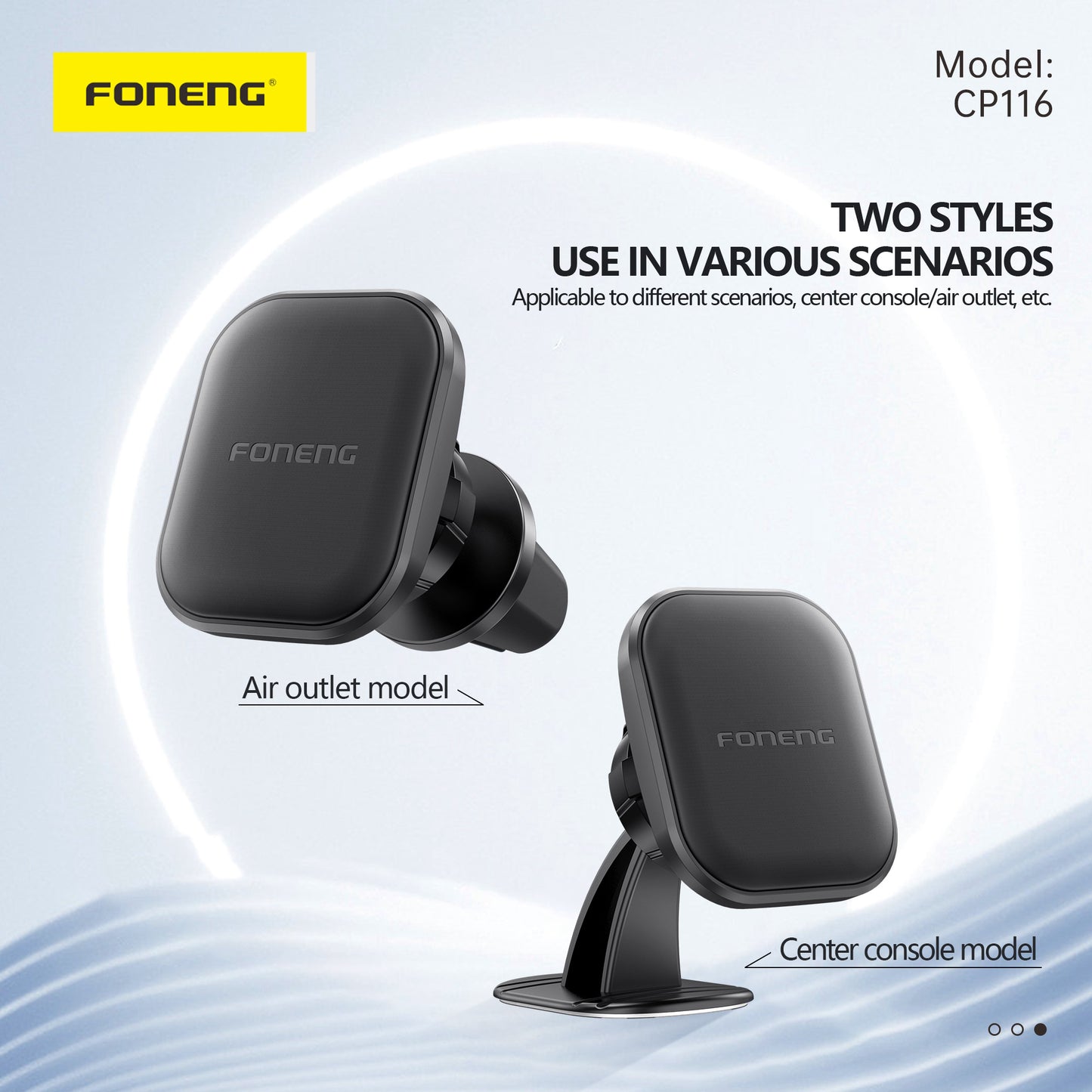 CP116 Magnetic Car Phone Holder (Air Vent/Center Console)