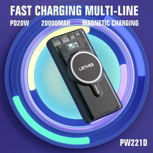 Lenyes PW221D 20000mAh MagSafe Power Bank