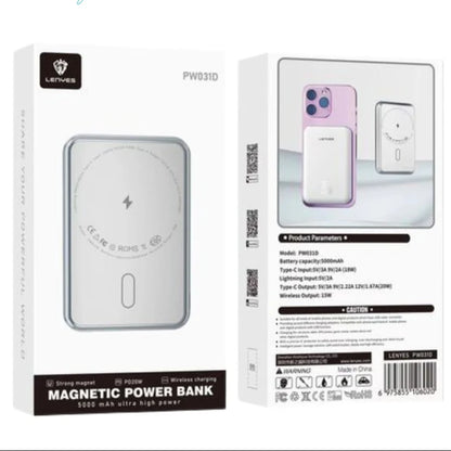 Lenyes PW130D 10000mAh Magnetic Wireless Power Bank