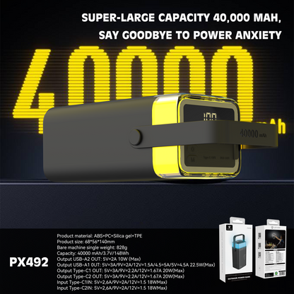 LENYES PX492D Powerbank (40000mAh)