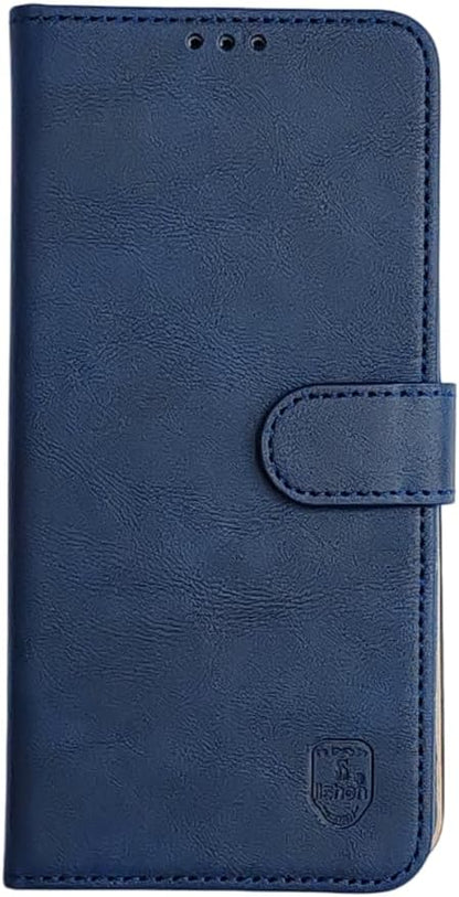 Leather Flip Book cover with card Slot Compatible with Samsung Galaxy A55 (Black)