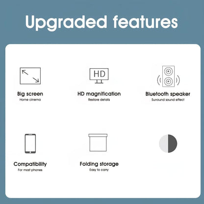 6D Phone Screen Magnifier with Bluetooth Speaker
