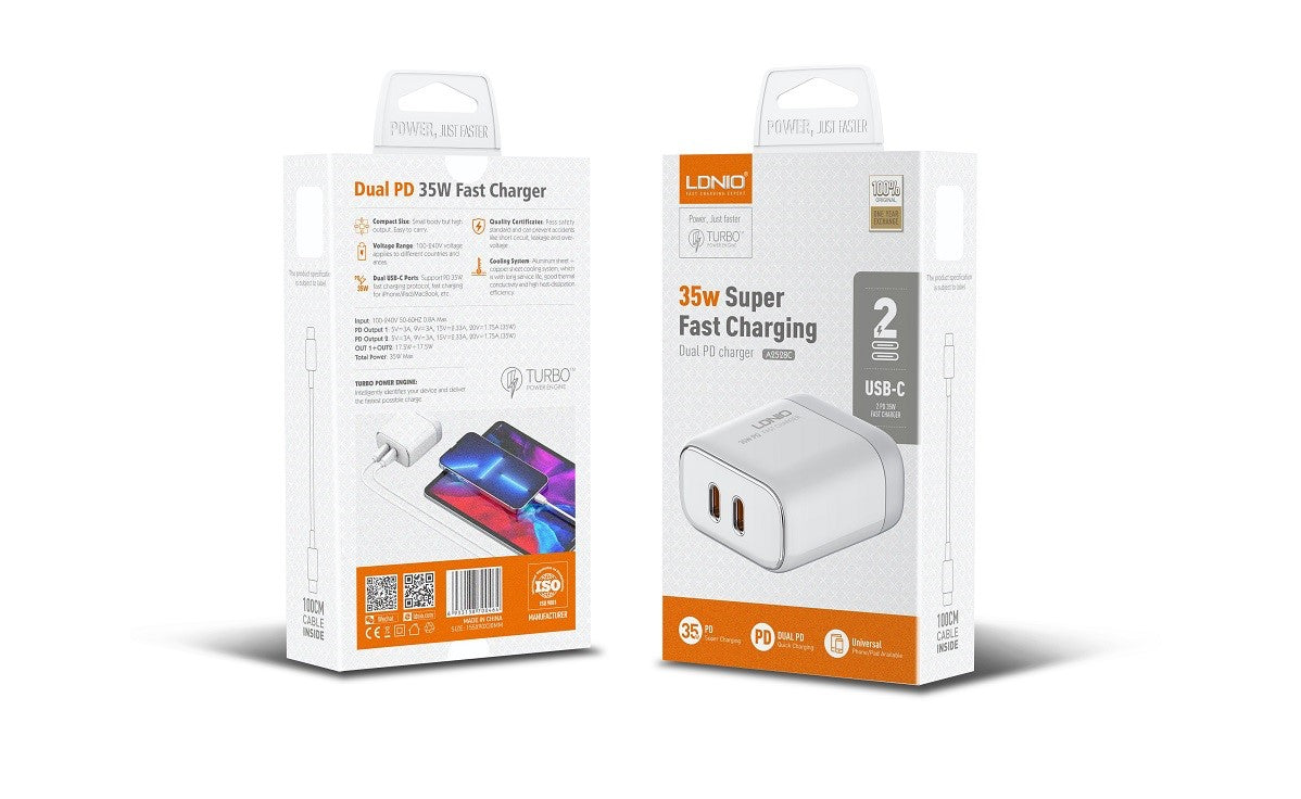 35W Dual USB-C Fast Charger A2528C
