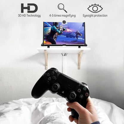Screen Magnifier for Smartphone – 3D HD Phone Screen Amplifier with Foldable Stand