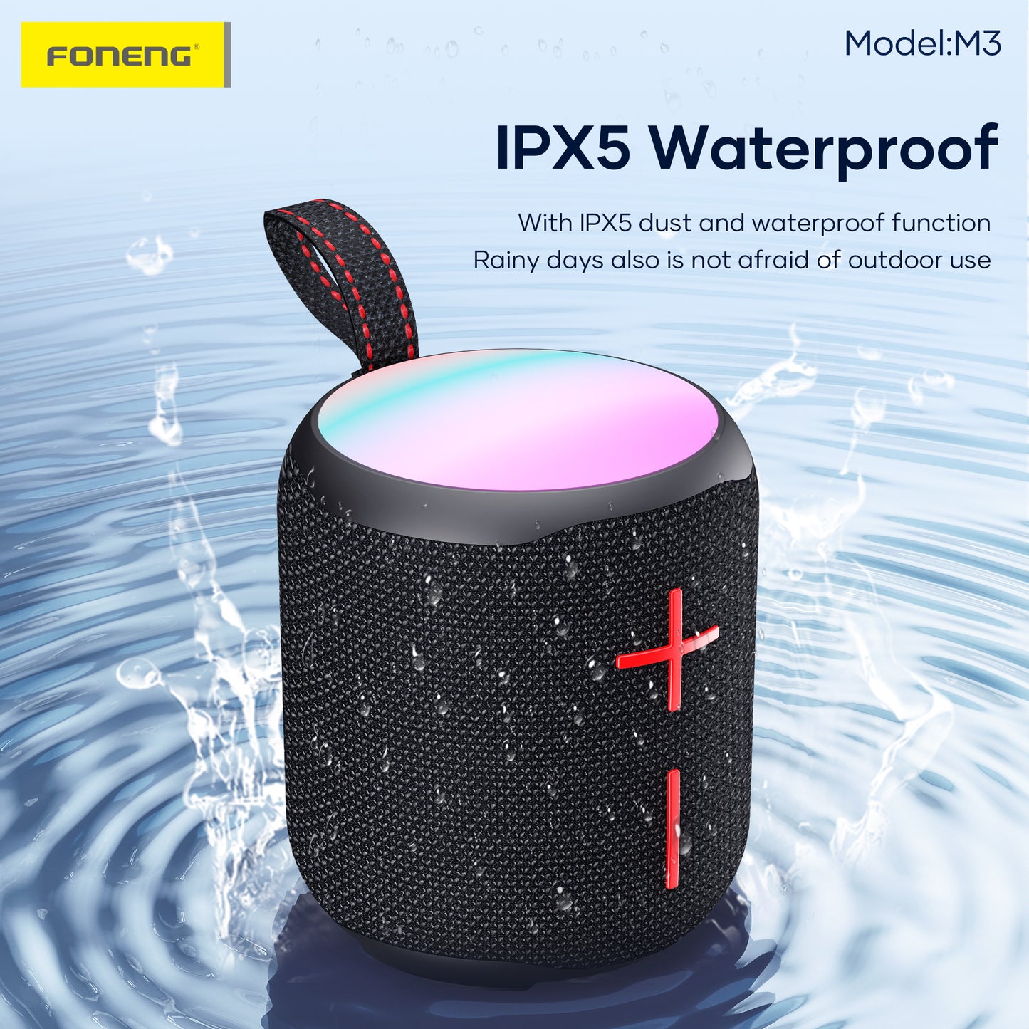 M3 Deep Bass Portable Waterproof Speaker