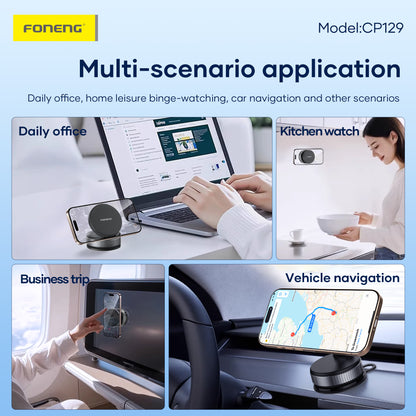 CP129 Vacuum Magnetic Foldable Phone Holder