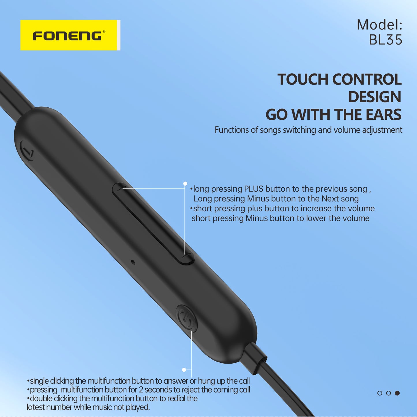 BL35 Sports Neckband Bluetooth Earphone