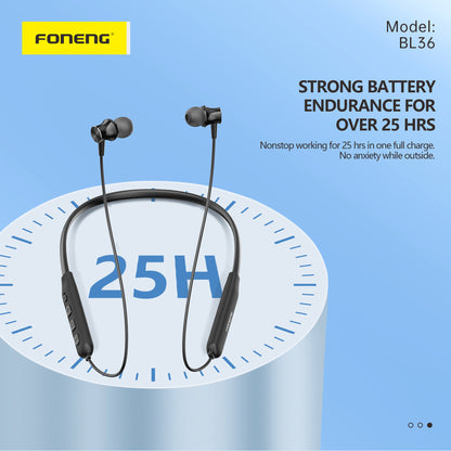 BL36 Deep Bass Neckband Bluetooth Earphone