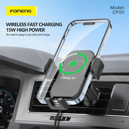 CP101 Wireless Charging Car Phone Holder