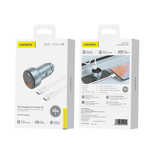 C18 A+C 2-Port Car Charger (48W)