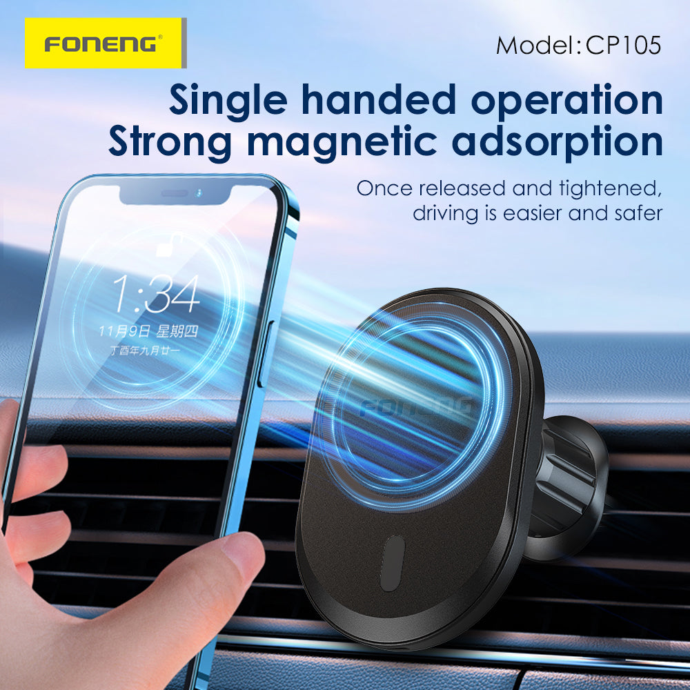 CP105 Wireless Charging Car Phone Holder