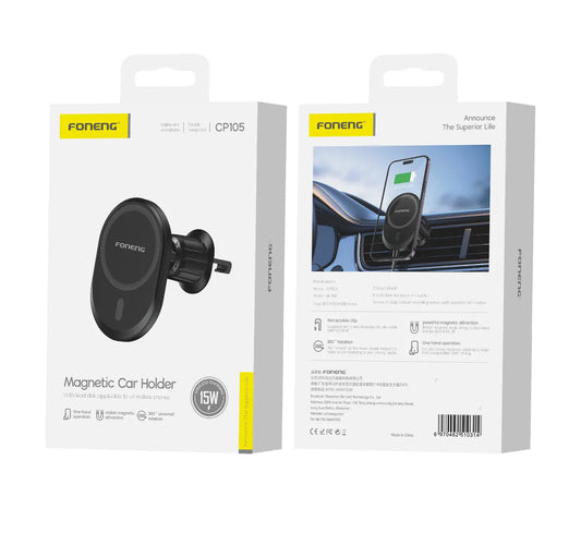 CP105 Wireless Charging Car Phone Holder