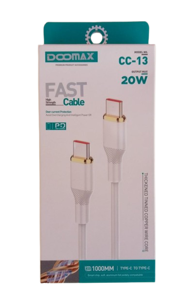 Doomax  CC-13 Type-C to Type-C Fast Charging Cable – 20W 1 Meter