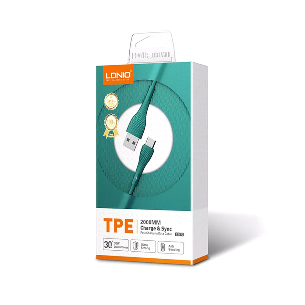 USB to USB-C cable LDNIO LS672, 30W, 2m