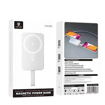 Lenyes PW132D 10000mAh Magnetic Wireless Power Bank
