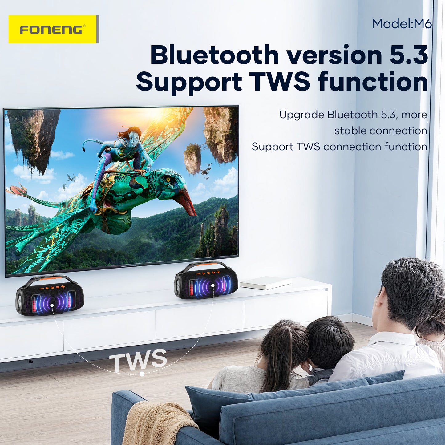 M6 Deep Bass Portable Speaker with Handle