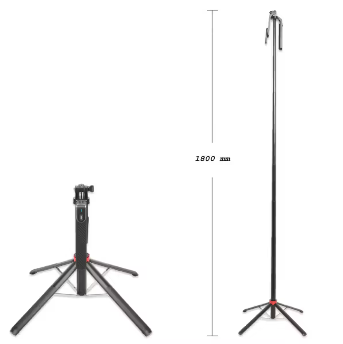 P185 1.8M Quadruped Tripod Stand with 360 Pan Tilt Stability