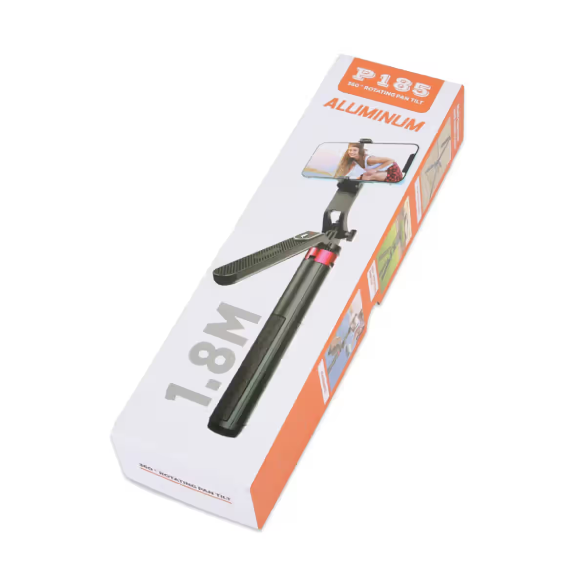 P185 1.8M Quadruped Tripod Stand with 360 Pan Tilt Stability