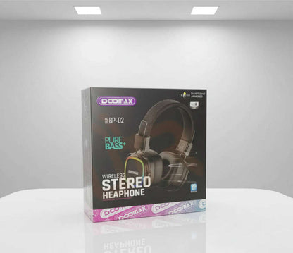 DOOMAX BP-02 Wireless Bluetooth Headphones Pure Bass+Stereo Sound