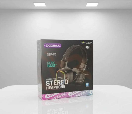 DOOMAX BP-02 Wireless Bluetooth Headphones Pure Bass+Stereo Sound