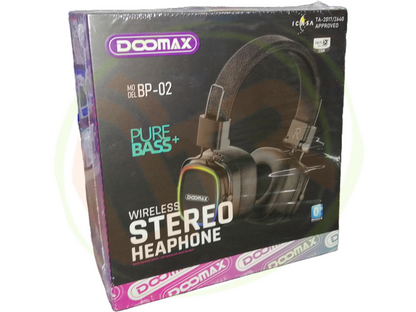 DOOMAX BP-02 Wireless Bluetooth Headphones Pure Bass+Stereo Sound
